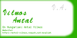 vilmos antal business card